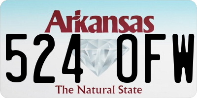 AR license plate 524OFW
