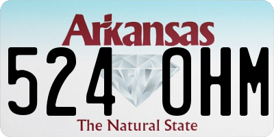 AR license plate 524OHM