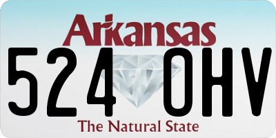 AR license plate 524OHV