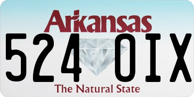 AR license plate 524OIX