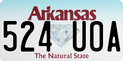 AR license plate 524UOA