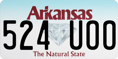 AR license plate 524UOO