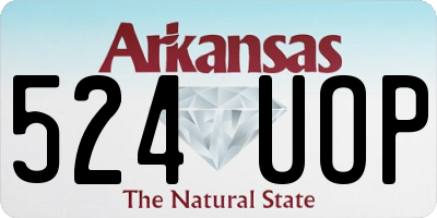 AR license plate 524UOP