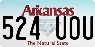 AR license plate 524UOU