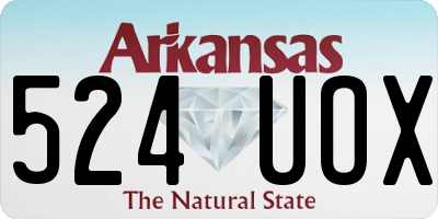 AR license plate 524UOX