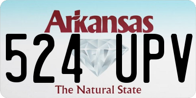 AR license plate 524UPV