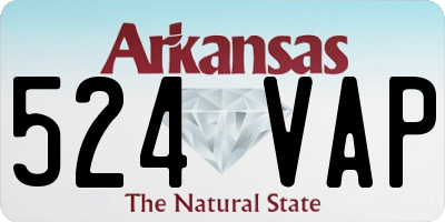AR license plate 524VAP