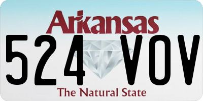 AR license plate 524VOV