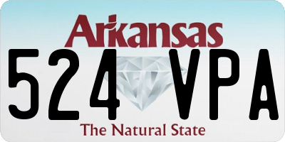 AR license plate 524VPA