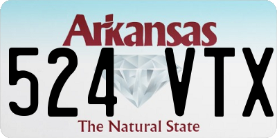 AR license plate 524VTX