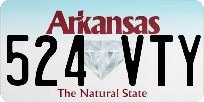 AR license plate 524VTY