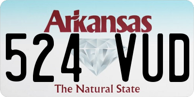 AR license plate 524VUD