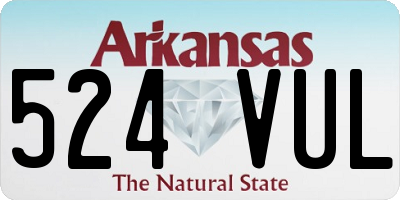 AR license plate 524VUL