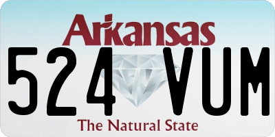 AR license plate 524VUM