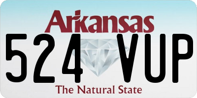AR license plate 524VUP