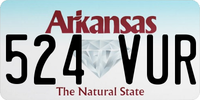 AR license plate 524VUR