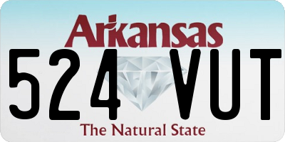 AR license plate 524VUT