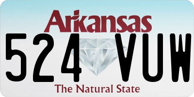 AR license plate 524VUW