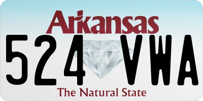 AR license plate 524VWA