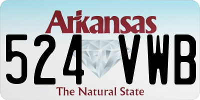 AR license plate 524VWB