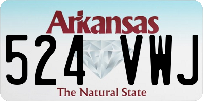 AR license plate 524VWJ