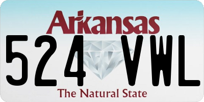 AR license plate 524VWL