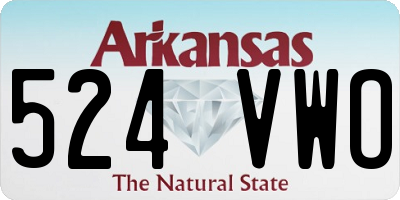 AR license plate 524VWO