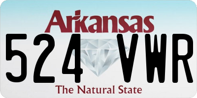 AR license plate 524VWR