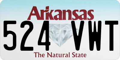 AR license plate 524VWT