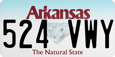 AR license plate 524VWY