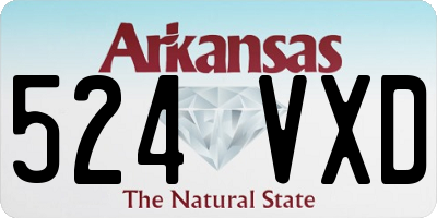 AR license plate 524VXD