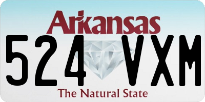 AR license plate 524VXM