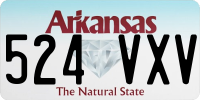 AR license plate 524VXV
