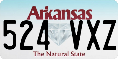 AR license plate 524VXZ