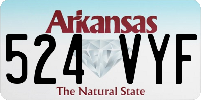 AR license plate 524VYF