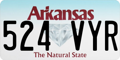 AR license plate 524VYR
