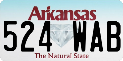AR license plate 524WAB