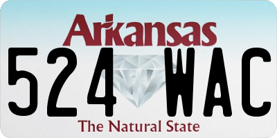 AR license plate 524WAC