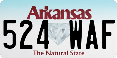 AR license plate 524WAF