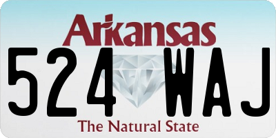 AR license plate 524WAJ