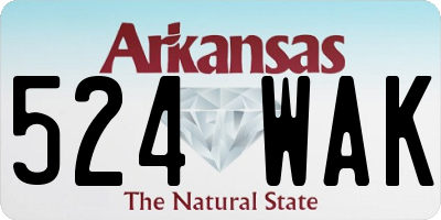 AR license plate 524WAK