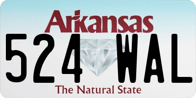 AR license plate 524WAL