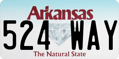 AR license plate 524WAY