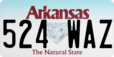 AR license plate 524WAZ