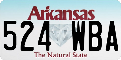 AR license plate 524WBA