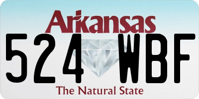 AR license plate 524WBF