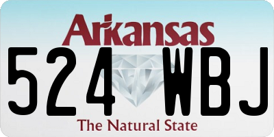 AR license plate 524WBJ
