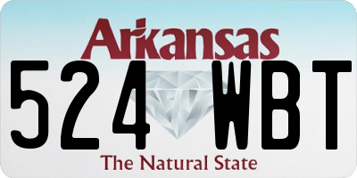 AR license plate 524WBT
