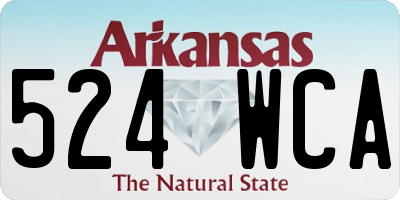 AR license plate 524WCA
