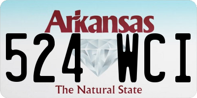 AR license plate 524WCI